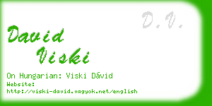 david viski business card